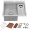 Ruvati Sink, Stainless Steel, 20" W x 22" L x RVH8262ST - alternate 1